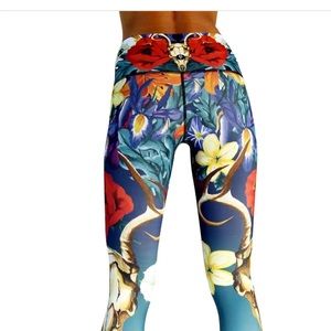 Yoga Democracy Georgia Printed Yoga Cropped leggings